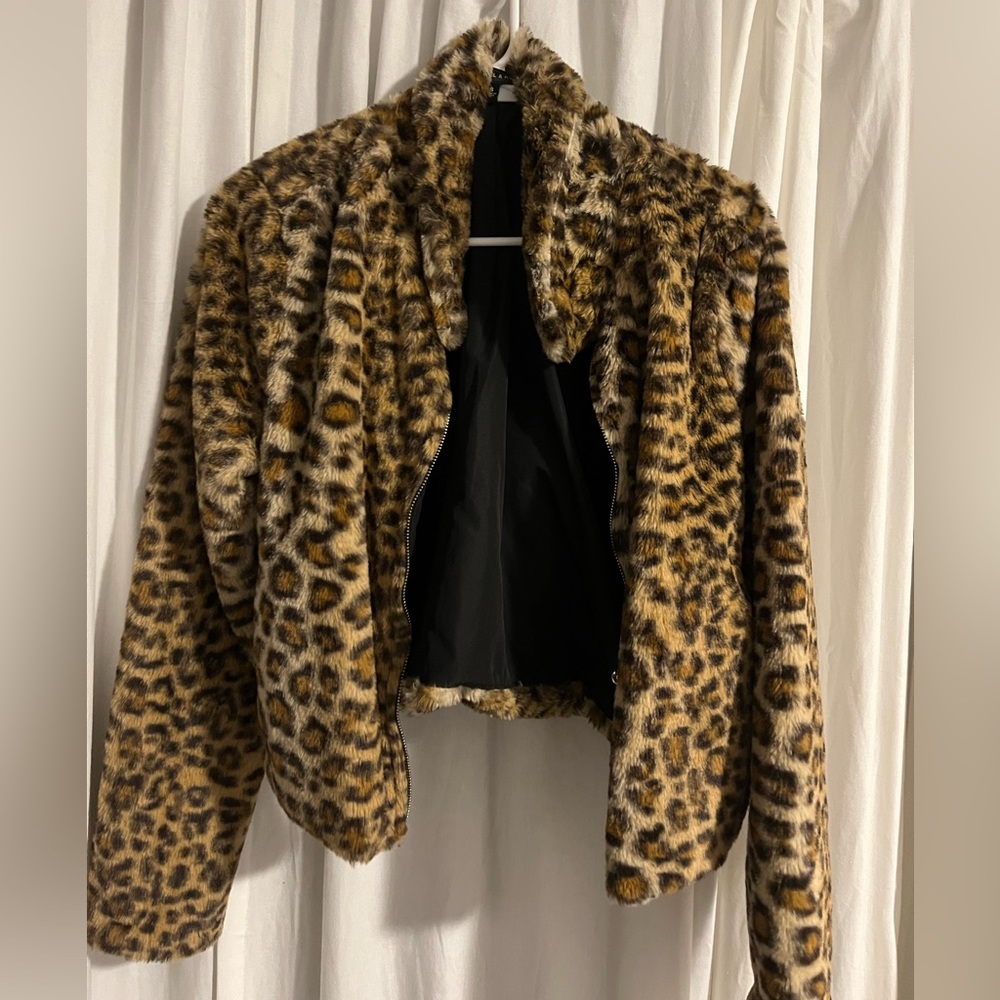 Faux fur cheetah jacket